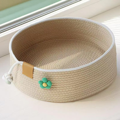 Cat litter Summer cat litter Universal multi-cat family kitten special cotton and linen woven cat litter Super large cat litter