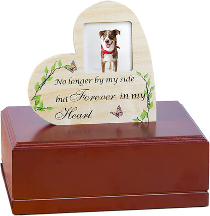 Wooden pet ashes box Funeral supplies Photo frame Commemorative box Dog coffin Solid wood urn