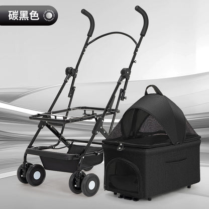 Wholesale Pet Cart Dog Cat Teddy Baby Cart Out Small Pet Cart Lightweight Foldable Outdoor Travel