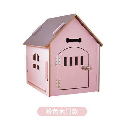 Wholesale Pet Log House Four Seasons Common Kennel Closed Dog Cage Kennel Indoor Small Dog Puppy House Outdoor Cat Nest
