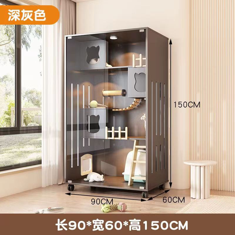 Cat Cage Cat Villa Pet Cabinet Large Free Space Luxury Cat Cat House Cat House Cat House Pet Cabinet
