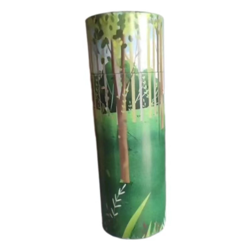 Direct supply cylindrical wood paper tube biodegradable wooden pet memorial funeral urn