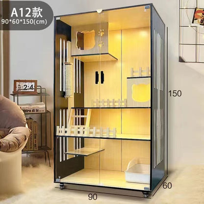 Cat villa cat cage cat cabinet wooden cat villa cat nest cat house cat big house second and third floor cat castle pet cabinet
