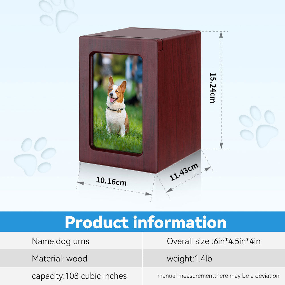 Pet Wooden Urn Creative Dog Cat Pet Coffin Box Pet Funeral Supplies Memorial Box