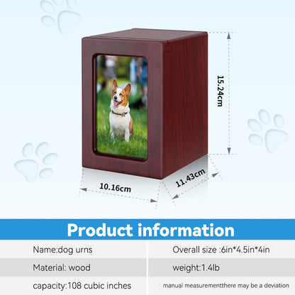 Pet Wooden Urn Creative Dog Cat Pet Coffin Box Pet Funeral Supplies Memorial Box