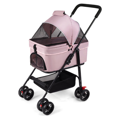 Wholesale Pet Cart Dog Cat Teddy Baby Cart Out Small Pet Cart Lightweight Foldable Outdoor Travel