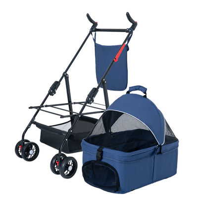 Wholesale Pet Cart Dog Cat Teddy Baby Cart Out Small Pet Cart Lightweight Foldable Outdoor Travel