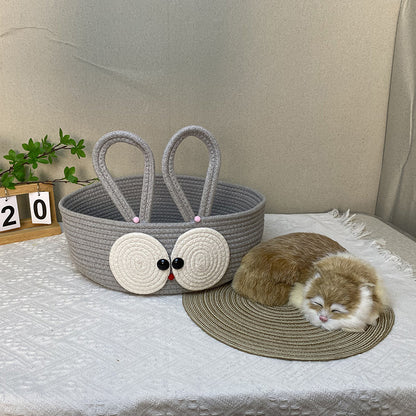 New woven cat litter summer woven cat litter four-season universal cat supplies cotton rope cat scratching board pet litter
