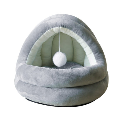 Wholesale cat winter warm velvet super thick cat nest space capsule shell nest removable closed cat nest rabbit nest