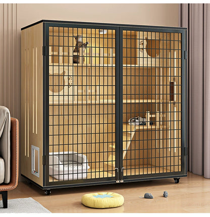 Wholesale Cat Villa Wooden Cat House  Integrated   Indoor Panoramic Cat Room