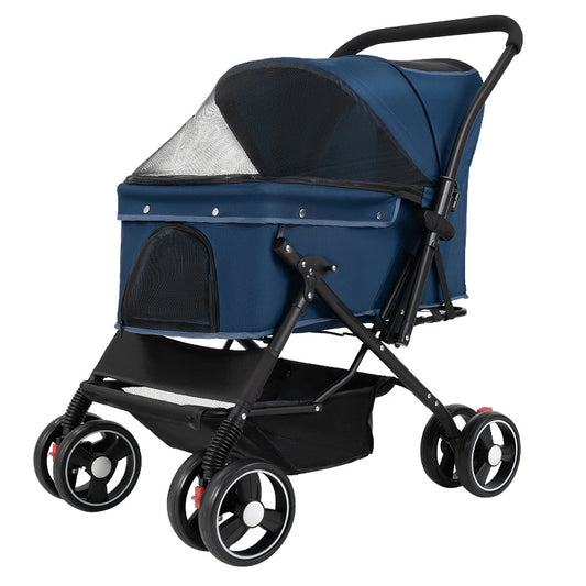 Wholesale Pet Cart Dog Cat Teddy Baby Cart Out Small Pet Cart Lightweight Foldable Outdoor