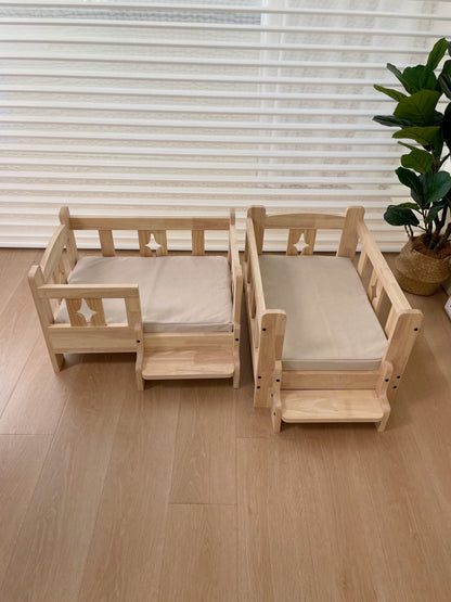 Pet wooden bed, dog wooden bed, pet dog cat wooden bed, small and medium-sized dogs, off-ground four-season wooden nest