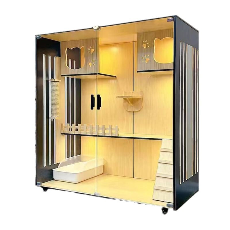Cat villa cat cage cat cabinet wooden cat villa cat nest cat house cat big house second and third floor cat castle pet cabinet