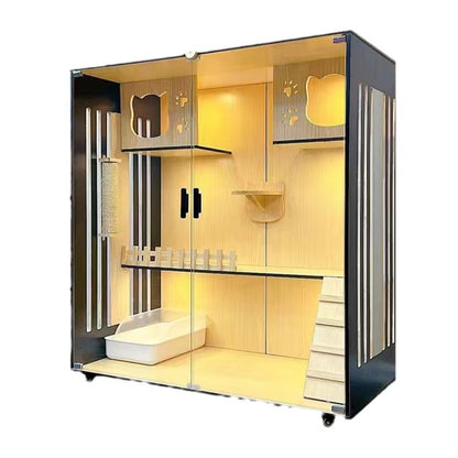 Cat villa cat cage cat cabinet wooden cat villa cat nest cat house cat big house second and third floor cat castle pet cabinet