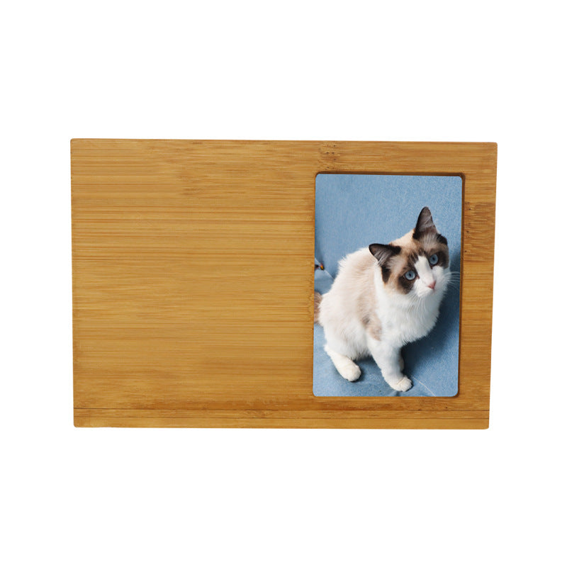Bamboo wood bamboo pet urn wooden box cat dog small animal manufacturer wholesale coffin commemorative box