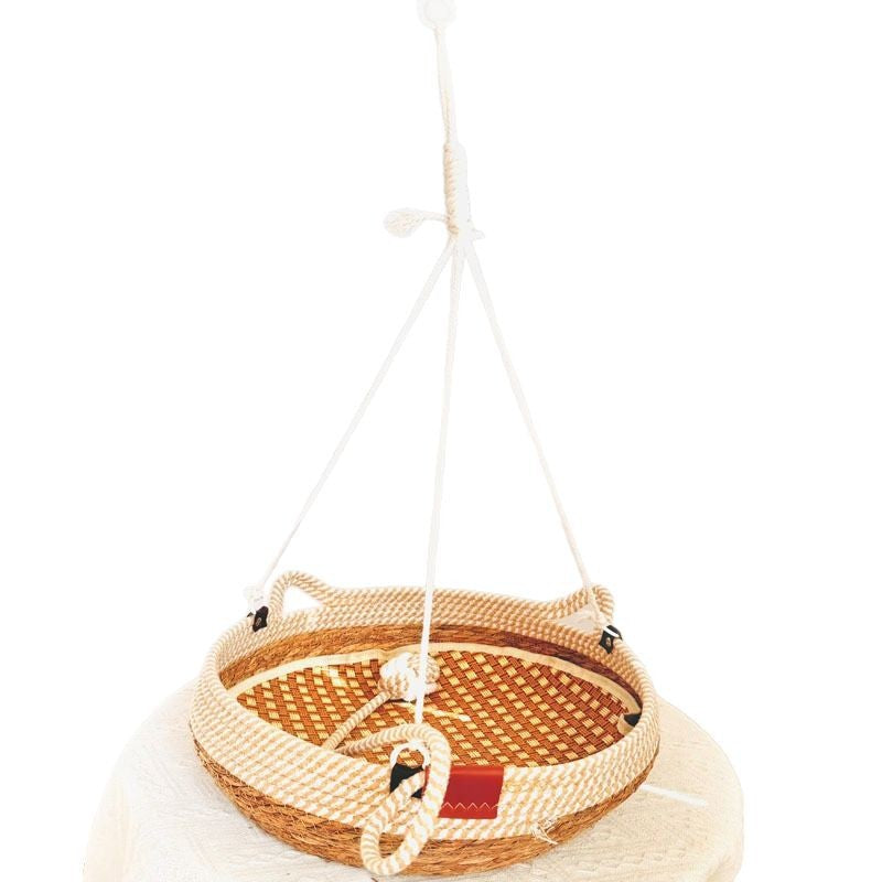 Four Seasons Universal Straw Woven Winter Warm Cat Nest Puff Grass Woven Cat Supplies Four Seasons Super Large Pet Nest Spot