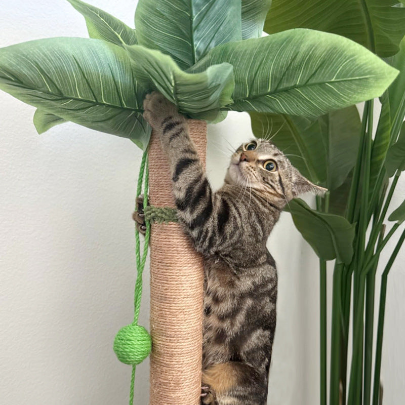 Wholesale sisal cat scratching column cat climbing frame claw grinder cat scratching board scratching hair scratching itching coconut tree cat toy wear-resistant