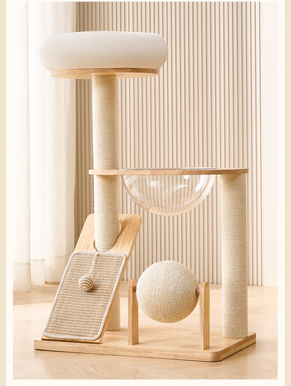 Cat climbing frame and cat nest integrated household small apartment does not occupy a large cat special cat shelf scratch-resistant cross-border foreign trade special supply