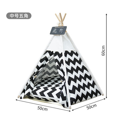 Wholesale pet tent teddy kennel summer dog bed cat litter four seasons medium and small dog supplies removable house cat bed