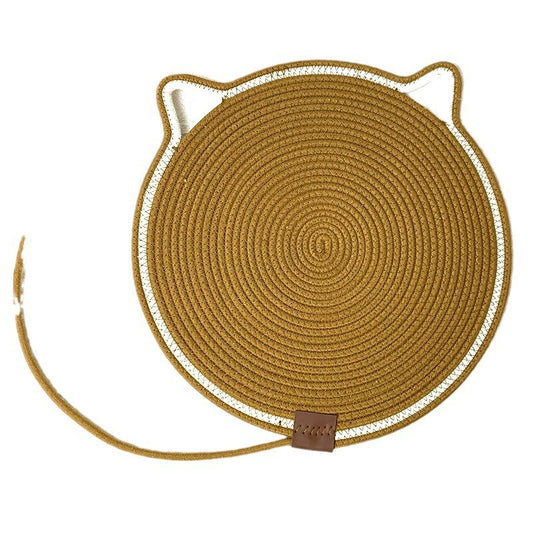 Cotton rope woven cat scratching pad toy ball integrated cat sleeping pad scratch resistant wear resistant washable pet pad