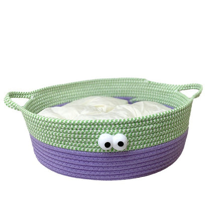 Cat litter universal all seasons dopamine rattan basket cat litter summer cat bed kitten kitten sleeping pet litter spot