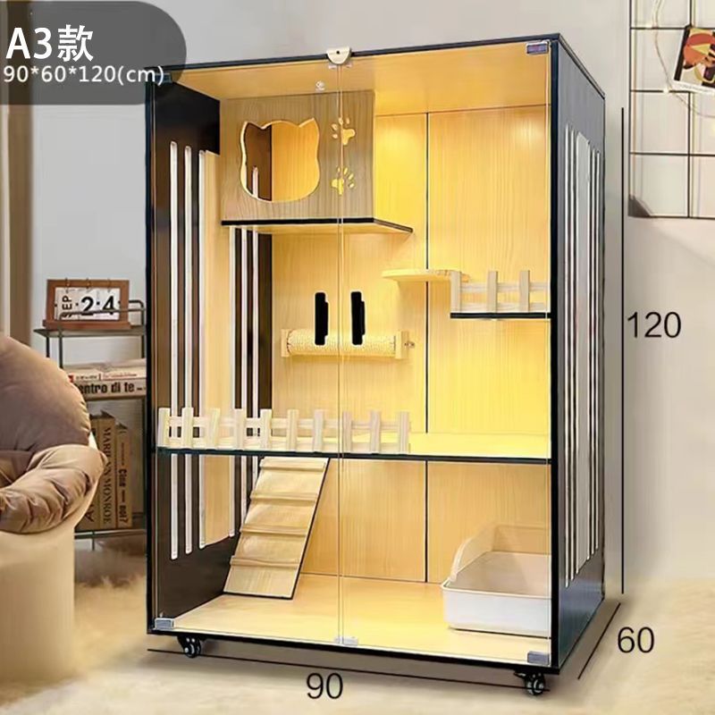 Cat villa cat cage cat cabinet wooden cat villa cat nest cat house cat big house second and third floor cat castle pet cabinet