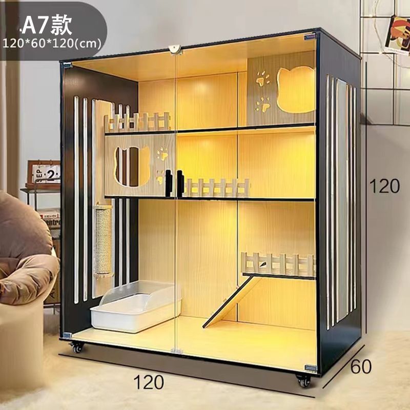 Cat villa cat cage cat cabinet wooden cat villa cat nest cat house cat big house second and third floor cat castle pet cabinet