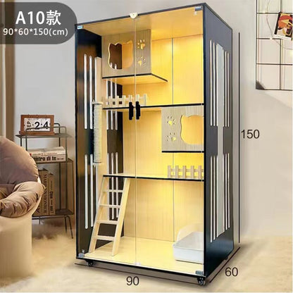 Cat villa cat cage cat cabinet wooden cat villa cat nest cat house cat big house second and third floor cat castle pet cabinet
