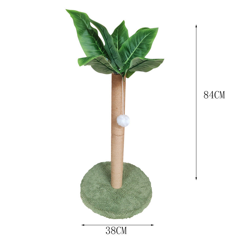 Wholesale cactus cat climbing frame is wear-resistant and cannot drop chips. The cat self-hi relieves boredom and scratches. Solid wood small apartment cat scratching column