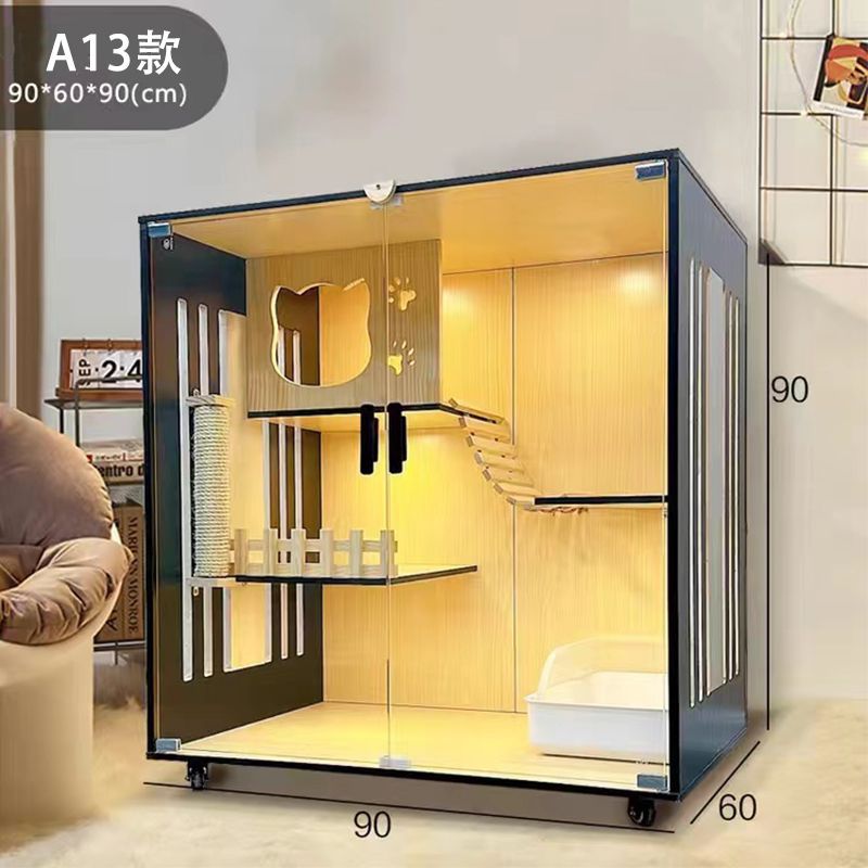 Cat villa cat cage cat cabinet wooden cat villa cat nest cat house cat big house second and third floor cat castle pet cabinet