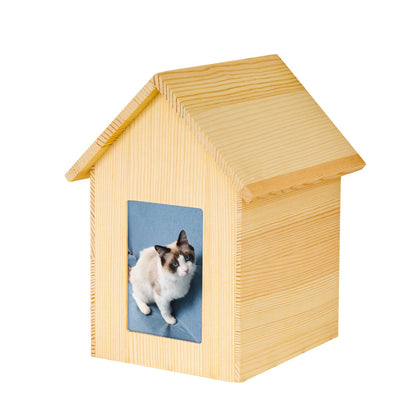 Solid wood pet urn wooden pet cat factory direct sales animal coffin wholesale