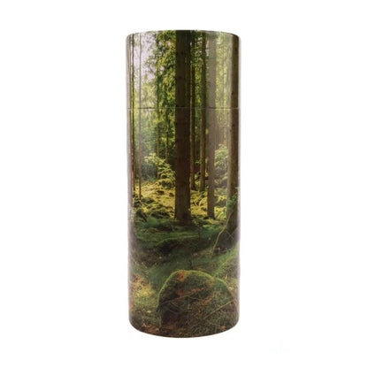 Direct supply cylindrical wood paper tube biodegradable wooden pet memorial funeral urn