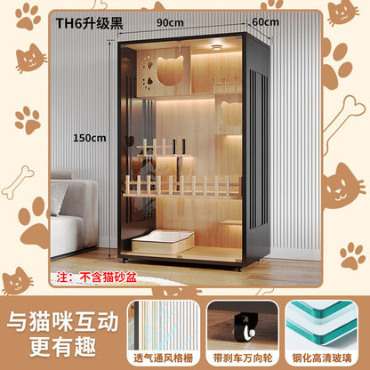 Cat Villa Wooden Cat Cage Household Indoor Double-layer Cat Cabinet Three-layer Cat House Pet Cabinet Cat Nest Cat House