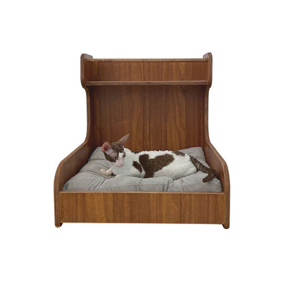 Pet sofa bed, cat and dog litter, wooden small bed, surrounded, with bottom cushion, small dog and cat universal four-season kennel