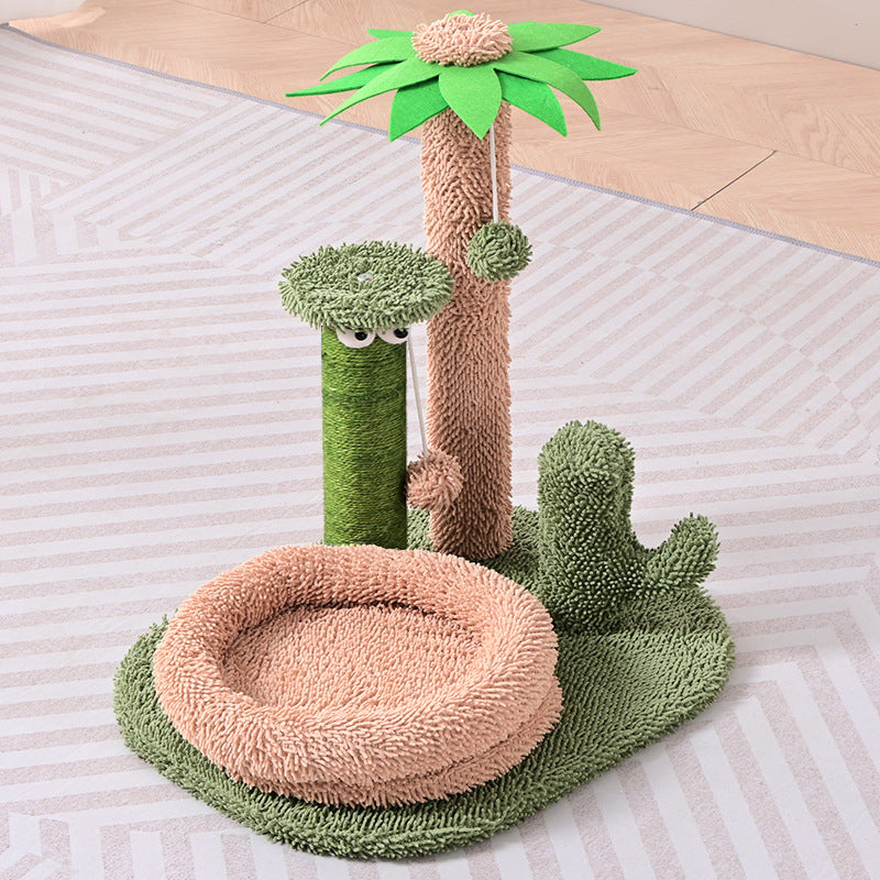 Wholesale sisal cat scratching column cat climbing frame claw grinder cat scratching board scratching hair scratching itching coconut tree cat toy wear-resistant