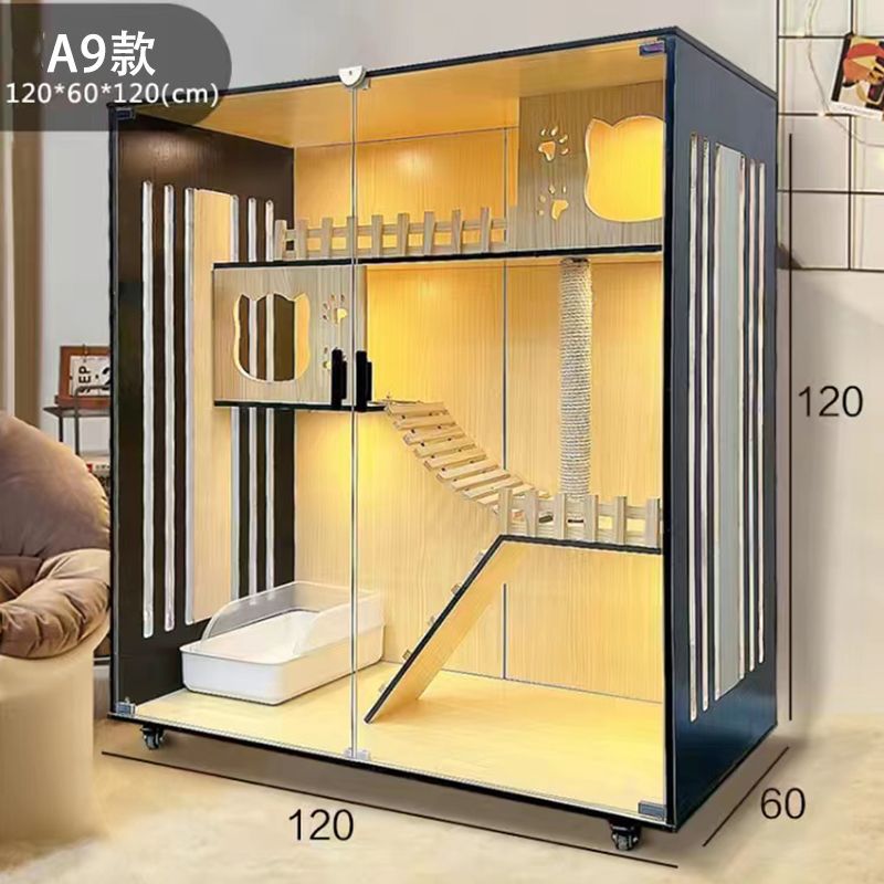 Cat villa cat cage cat cabinet wooden cat villa cat nest cat house cat big house second and third floor cat castle pet cabinet