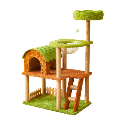 Cat climbing frame cat litter cat tree integrated cat supplies shelf cat rack cat toy small cat scratching column sisal cat scratching board