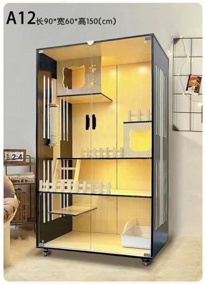 Cat villa cat cage cat cabinet wooden cat villa cat nest cat house cat big house second and third floor cat castle pet cabinet
