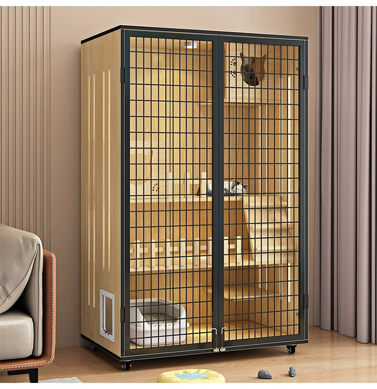 Wholesale Cat Villa Wooden Cat House  Integrated   Indoor Panoramic Cat Room