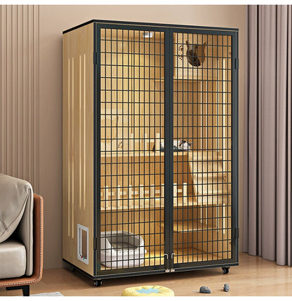 Wholesale Cat Villa Wooden Cat House  Integrated   Indoor Panoramic Cat Room