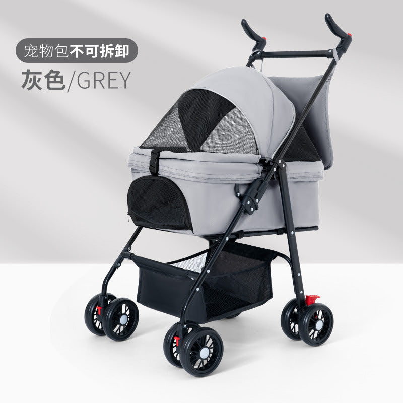 Wholesale Pet Cart Dog Cat Teddy Baby Cart Out Small Pet Cart Lightweight Foldable Outdoor Travel