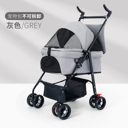Wholesale Pet Cart Dog Cat Teddy Baby Cart Out Small Pet Cart Lightweight Foldable Outdoor Travel
