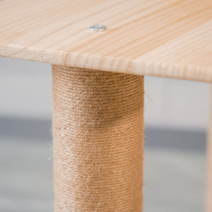 Wholesale Solid Wood Cat Climbing Frame Cat Scratch Post Large Cat Nest Cat Tree Six Layers Cat Jumping Platform Pine