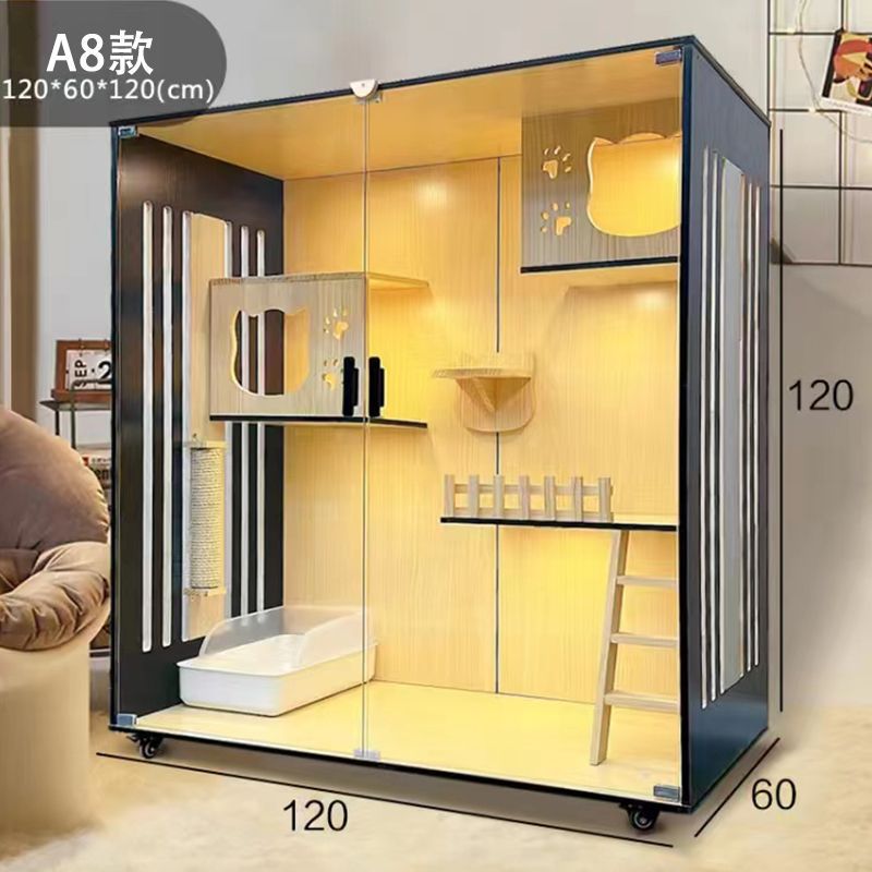 Cat villa cat cage cat cabinet wooden cat villa cat nest cat house cat big house second and third floor cat castle pet cabinet