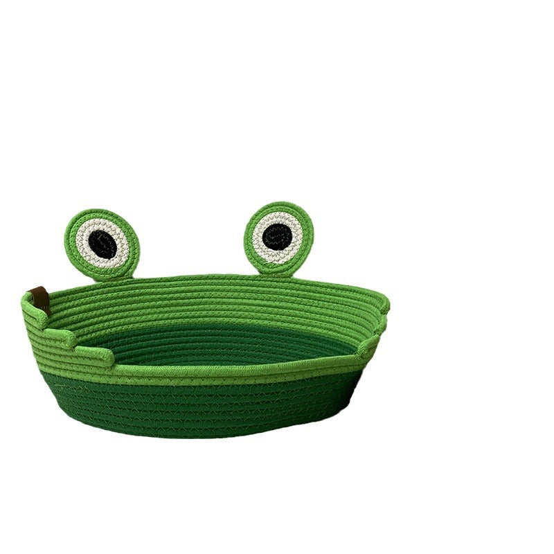 Woven cat nest frog prince design pet nest universal in all seasons washable grinding claws cat scratching board integrated sleeping nest
