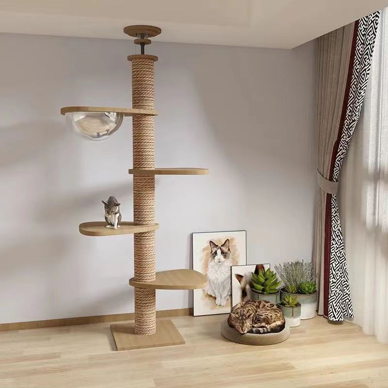 Wholesale cat climbing frame luxury Tongtian cat scratching column cat jumping platform pet hammock factory wholesale cat nest top Tmall tree