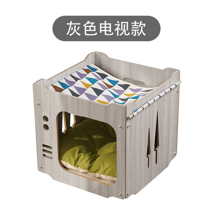 Wholesale cat litter, cat hammock cat tree cat box closed Yueshang cat litter cat pad