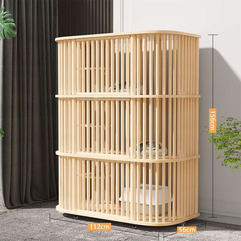 Cat villa,Double-layer solid wood cat cage oversized space indoor cat villa removable cat cabinet cat cage cat house cat room breeding cat nest