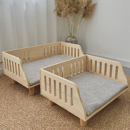 Hollow surrounded pet tatami, cat pet bed, wooden, indoor four seasons