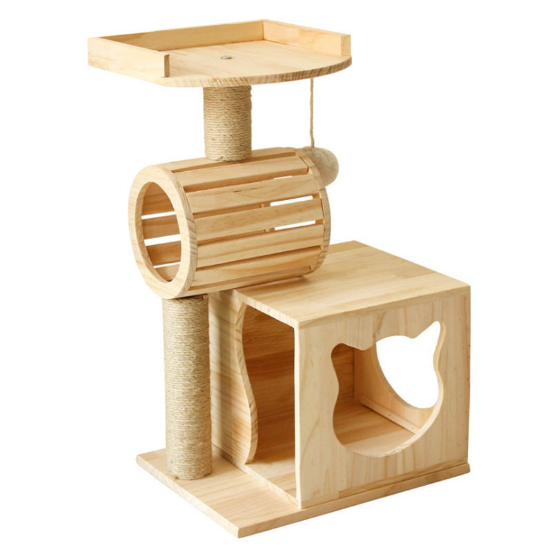Wholesale cat climbing frame，Solid Wood Cat Nest ，Cat Tree ，Cat House ，Cat Nest Pine Cat Toy Cat Climbing Rack